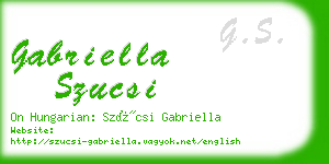 gabriella szucsi business card